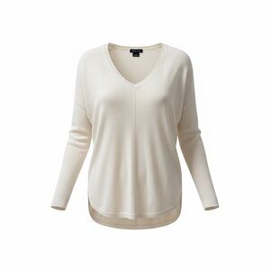 Trouve Cream V-Neck Sweater